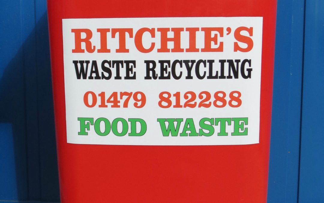 Red Food waste bin